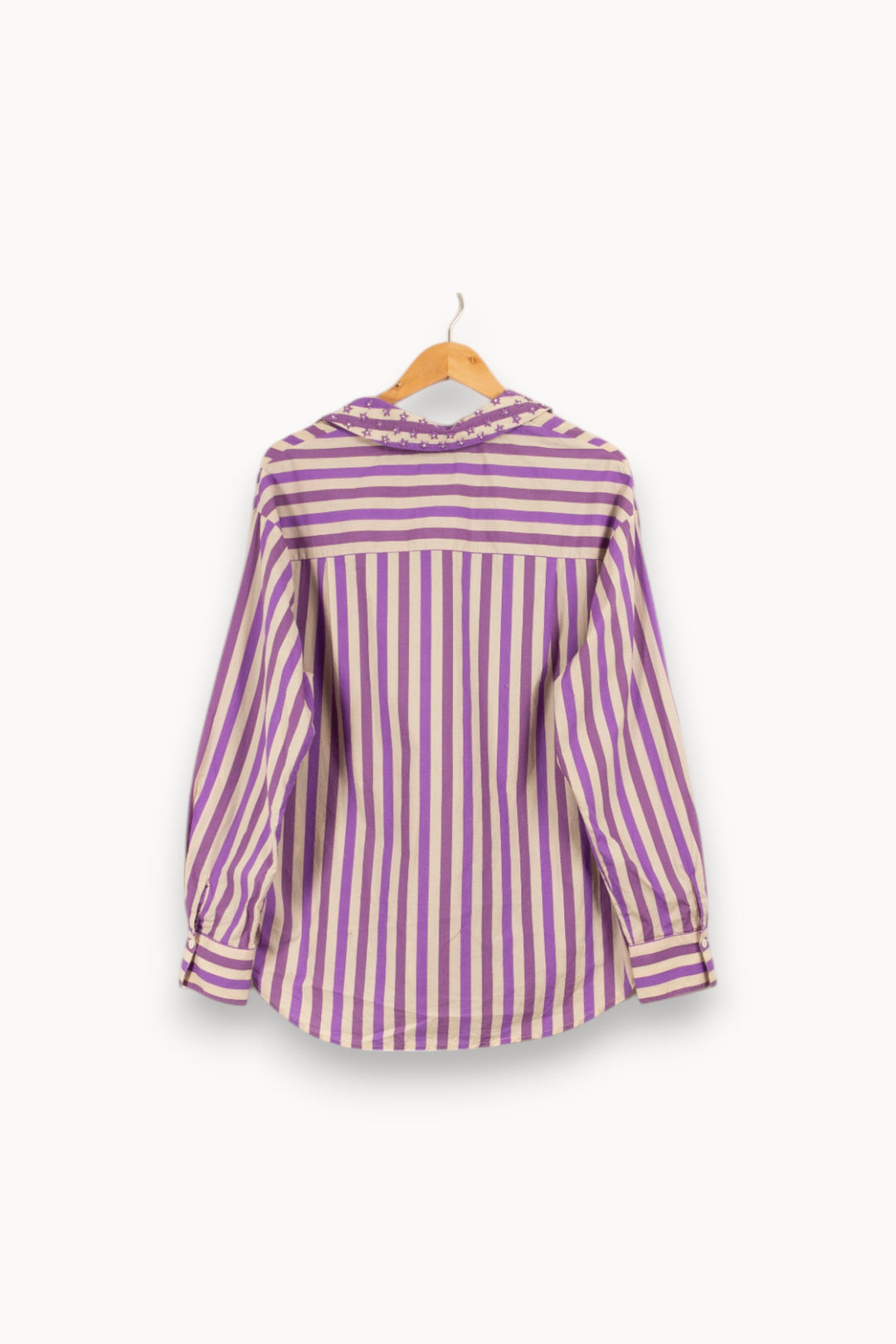 Chemise rayée violette - Taille XS/34