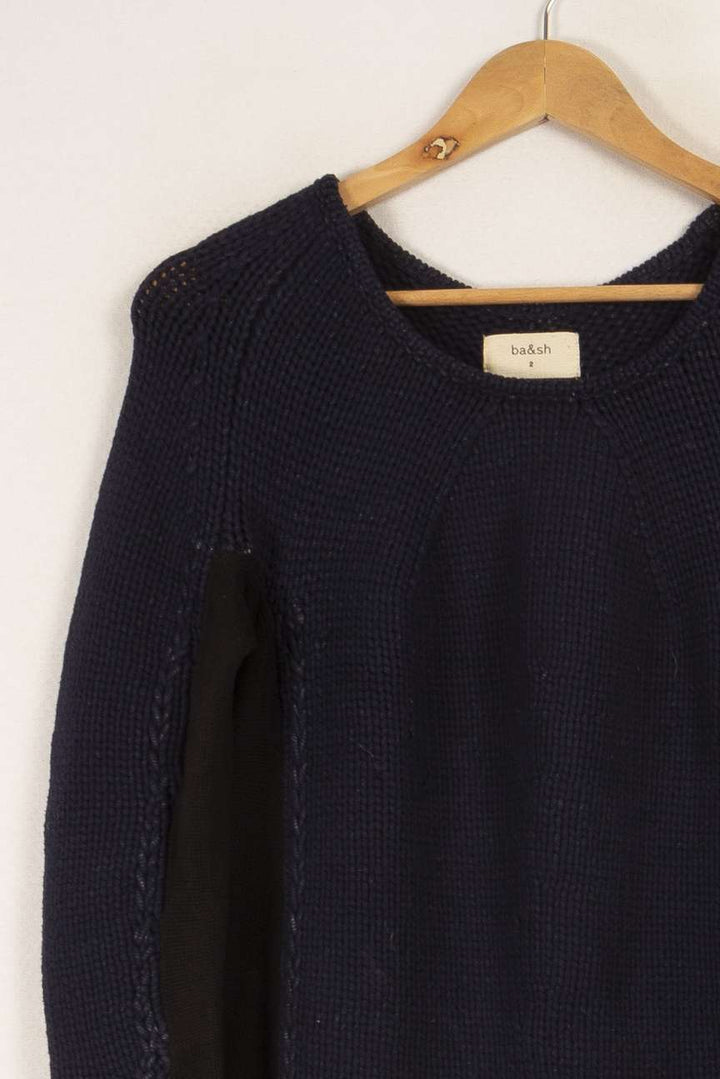 Pull en maille bleu foncé - Taille M/38