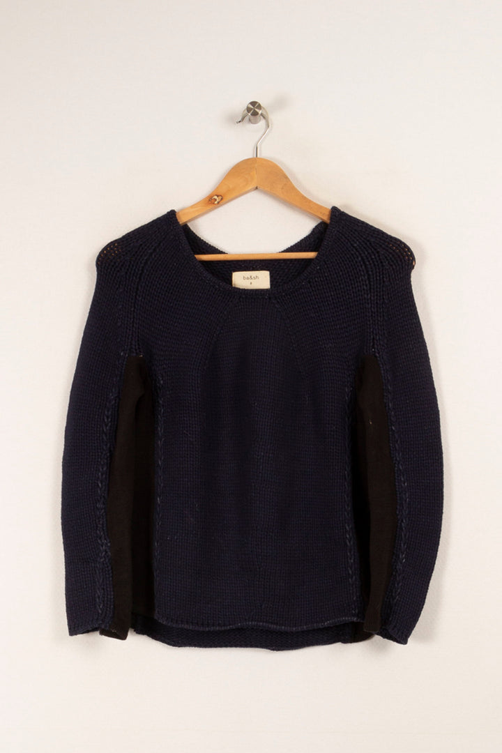 Pull Bleu et Noir - Taille M/38 de la marque ba&sh | PARAD17898 - Vendu par Paradigme - Image 2