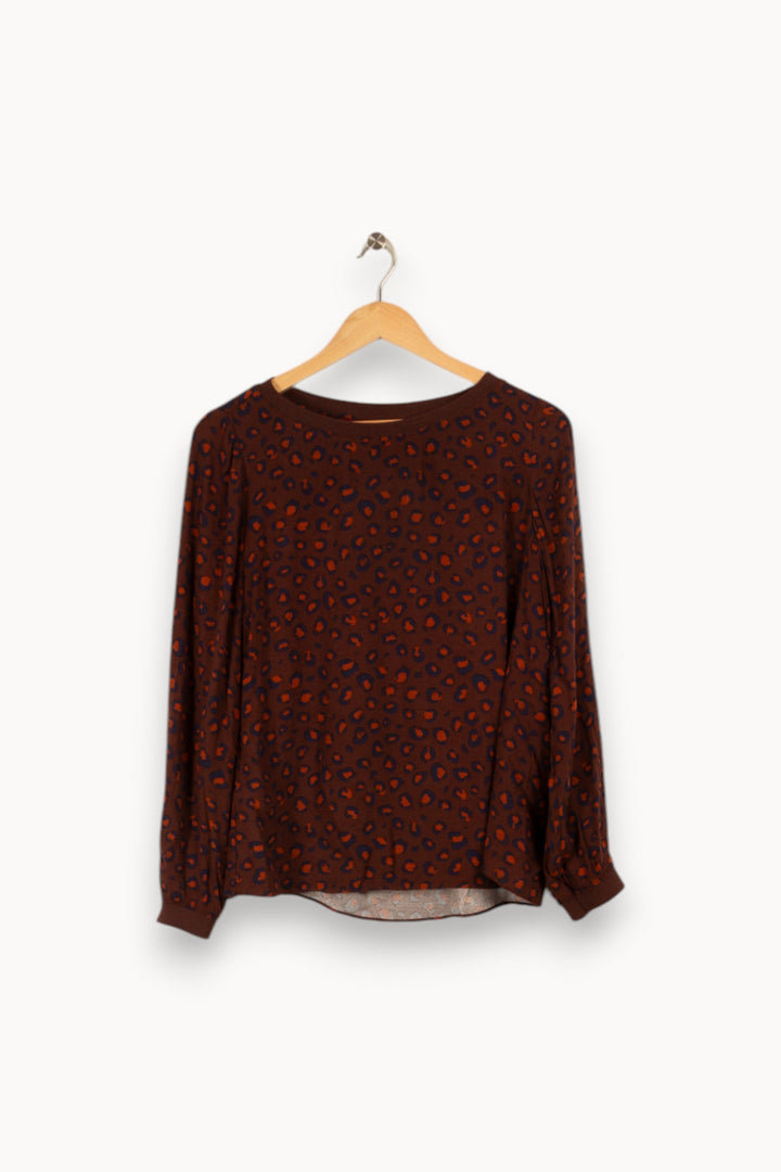 Blouse marron à motifs - Taille M/38