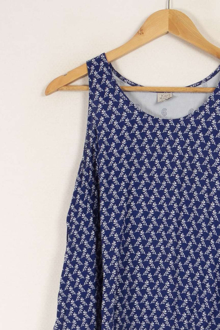 Top bleu à motifs - Taille S/36