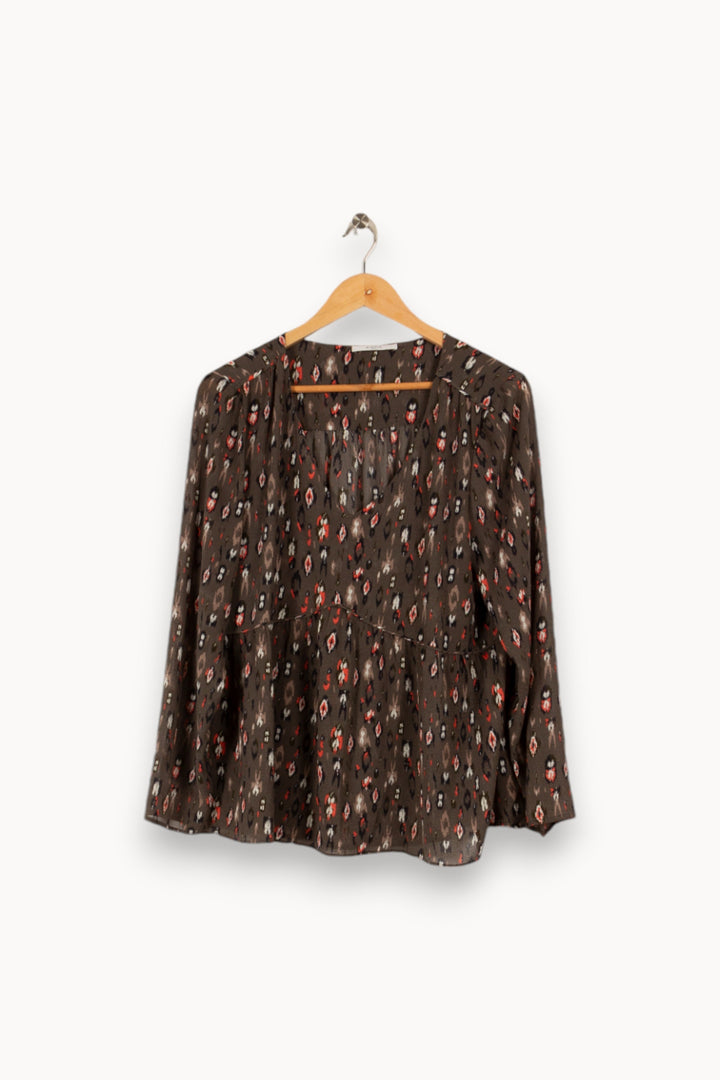 Blouse grise à motifs - Taille M/38