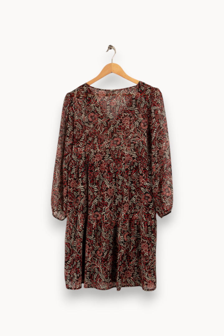 Robe rouge à motifs - Taille M/38
