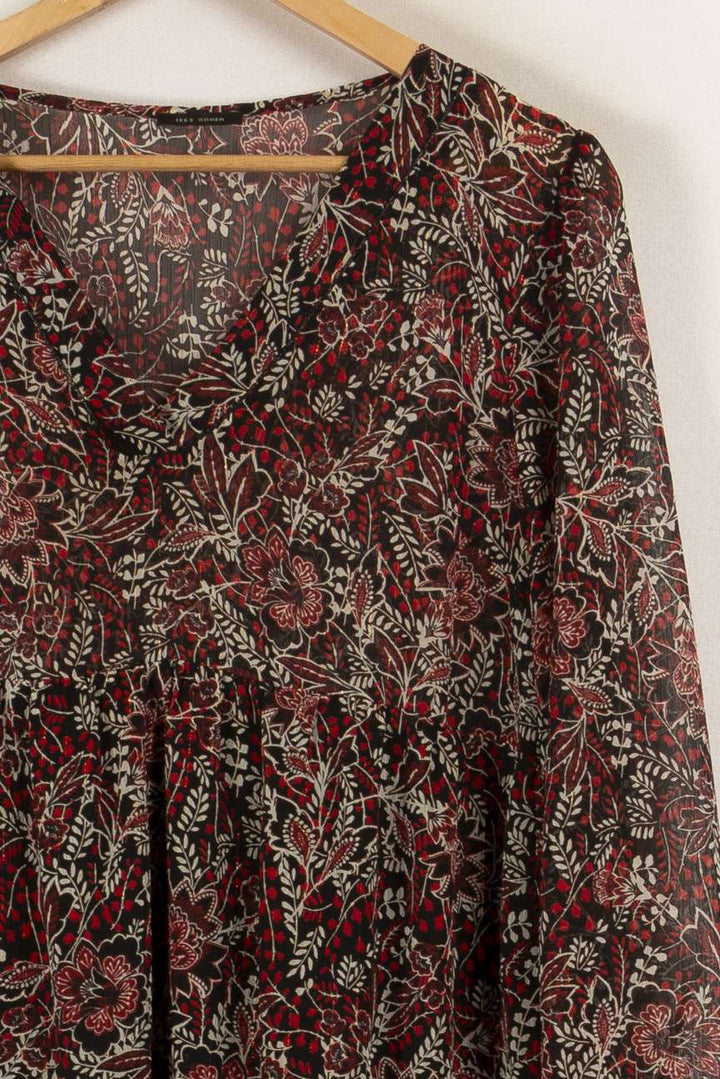 Robe rouge à motifs - Taille M/38
