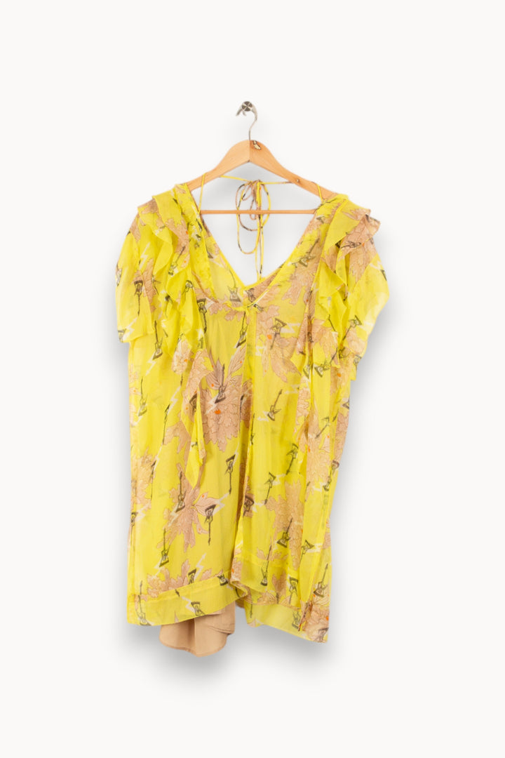 Robe jaune à motifs - Taille S/36