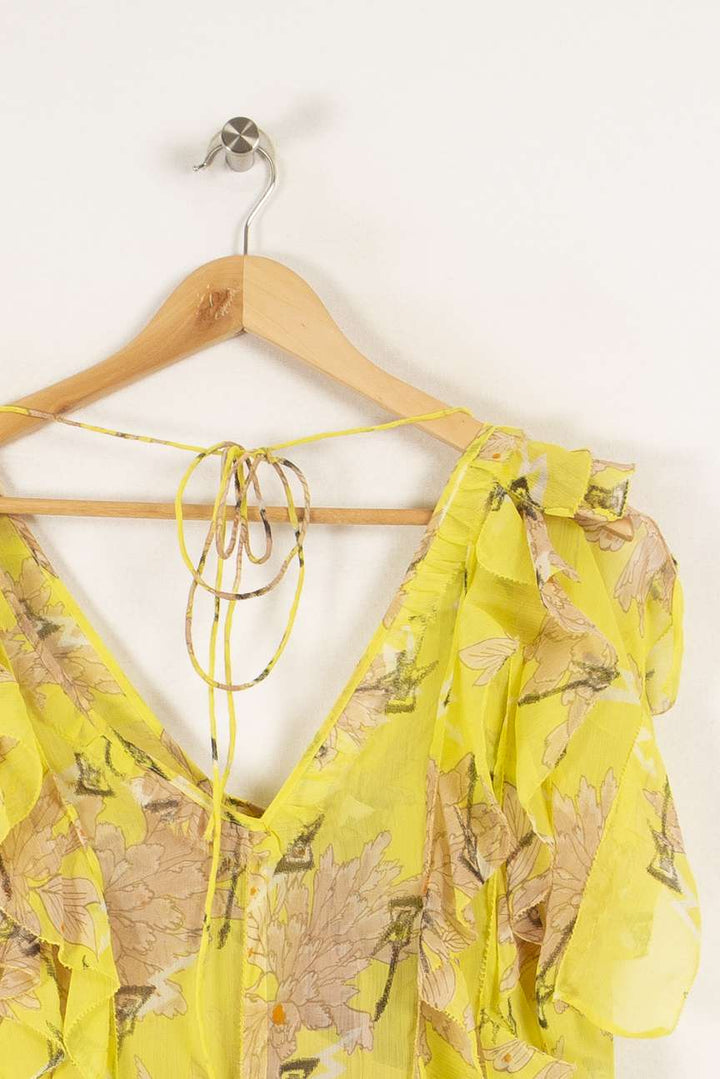 Robe jaune à motifs - Taille S/36