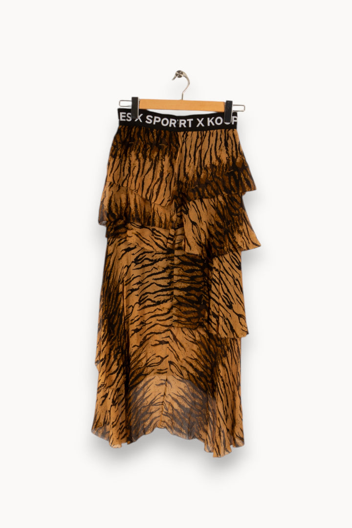 Jupe longue zébrée marron - Taille S/36