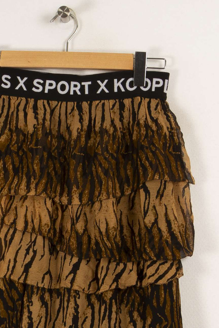 Jupe longue zébrée marron - Taille S/36