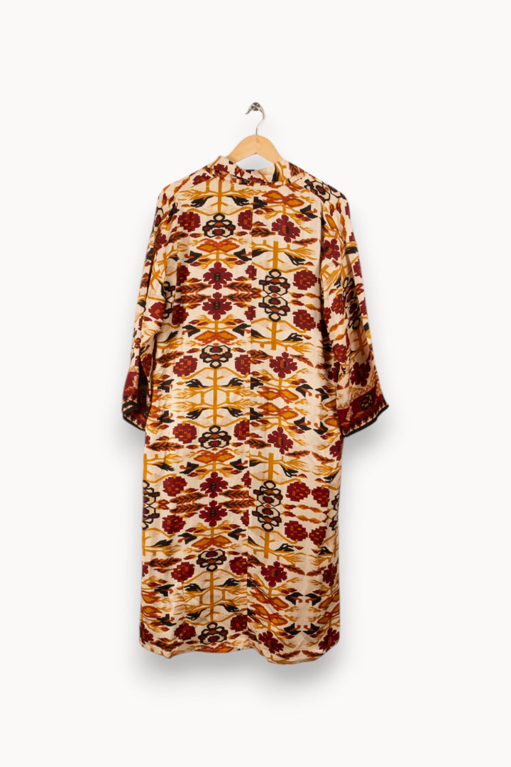 Robe beige/rouge - Taille M/38