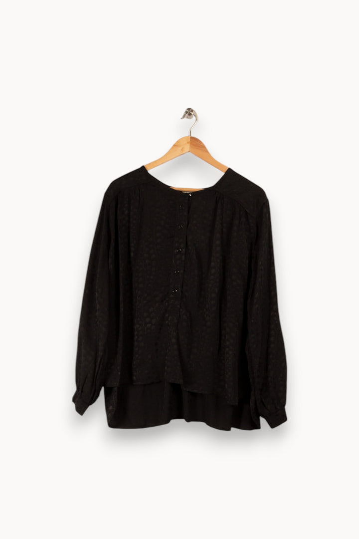 Blouse noire à motifs - Taille S/36