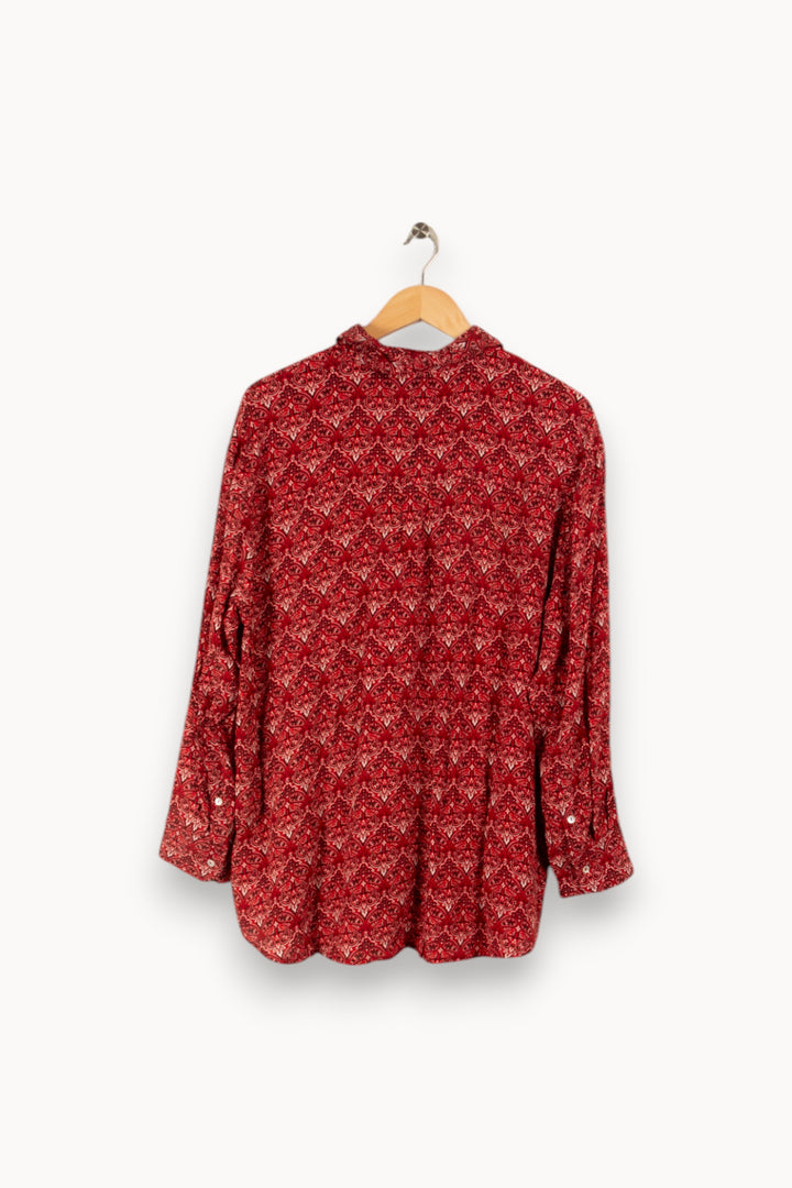 Chemise rouge à motifs - Taille S/36