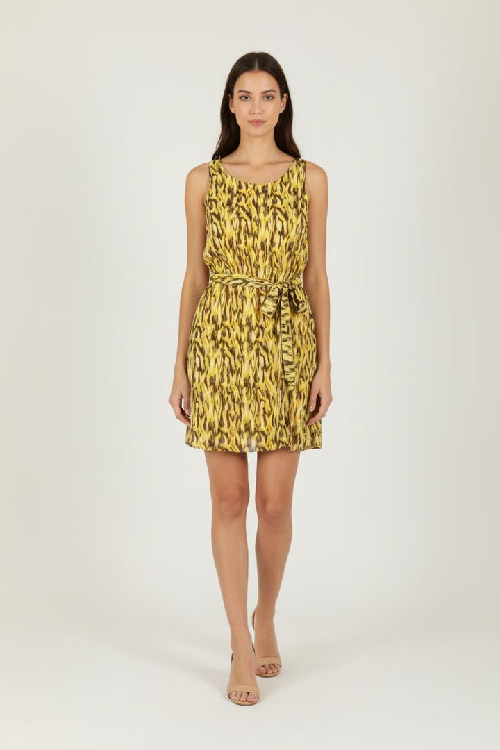 Robe jaune à motifs One Step - Taille L/40