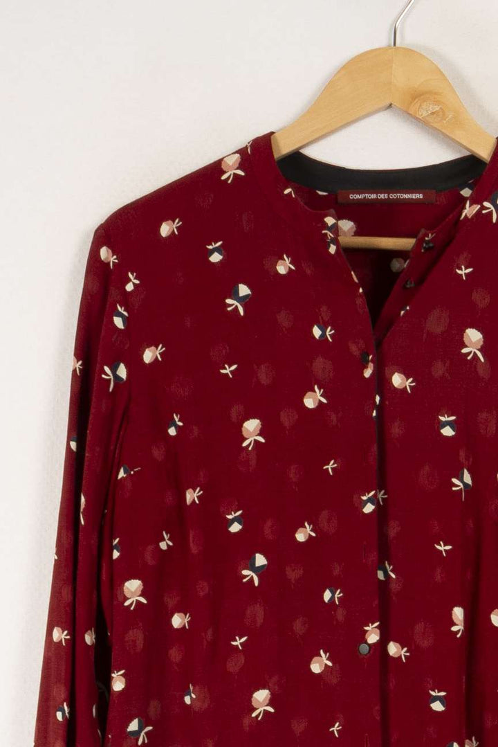 Chemise rouge à motifs - Taille S/36