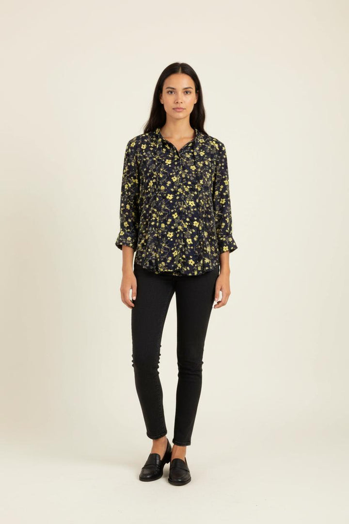 Chemise à motifs bleue et jaune - Taille S/36