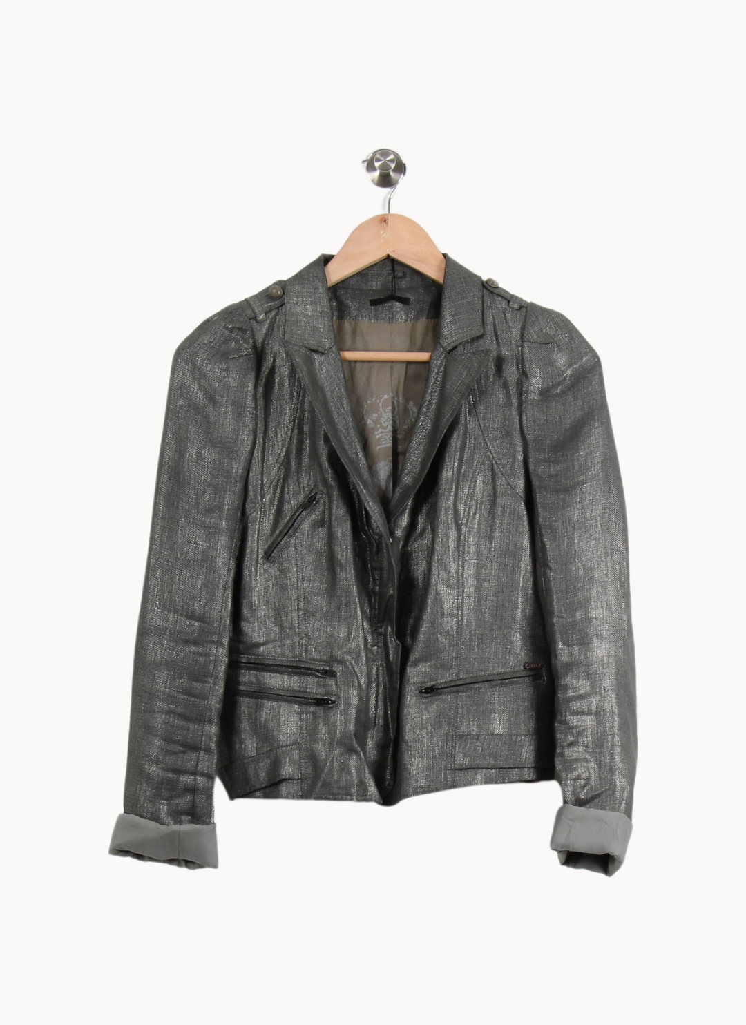 Blazer Gris - Taille S/36 de la marque IKKS | PARAD18134 - Vendu par Paradigme - Image 2