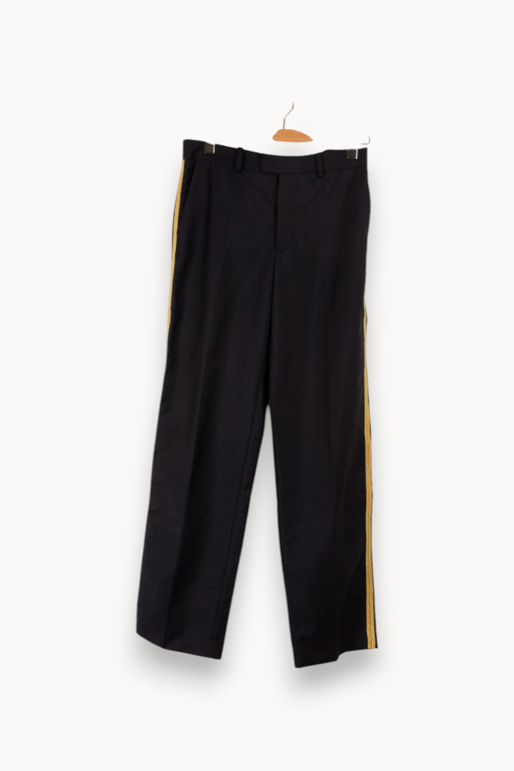 Pantalon en laine bleu avec bordure dorée - Taille M/38