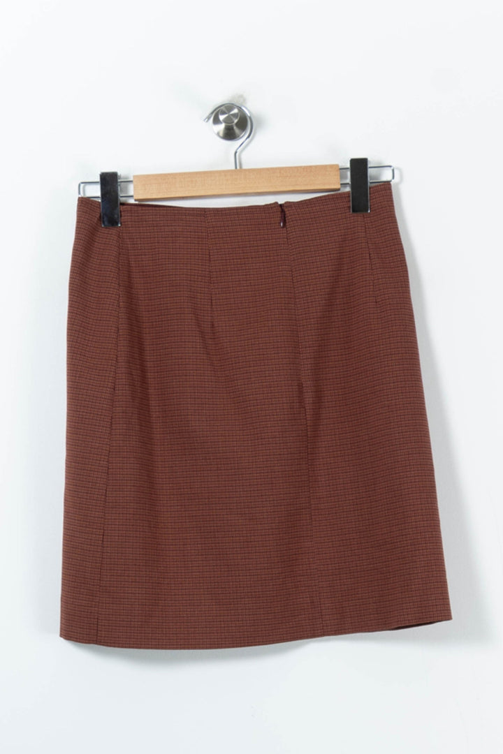 Jupe Courte Marron - Taille S/36 de la marque Caroll | PARAD18146 - Vendu par Paradigme - Image 4