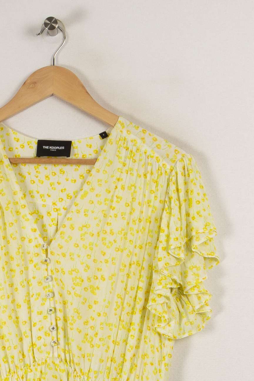 Robe jaune à fleurs - Taille M/38