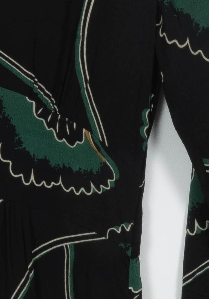 Robe Longue Noire et Verte - Taille XS/34 de la marque ba&sh | PARAD18153 - Vendu par Paradigme - Image 3