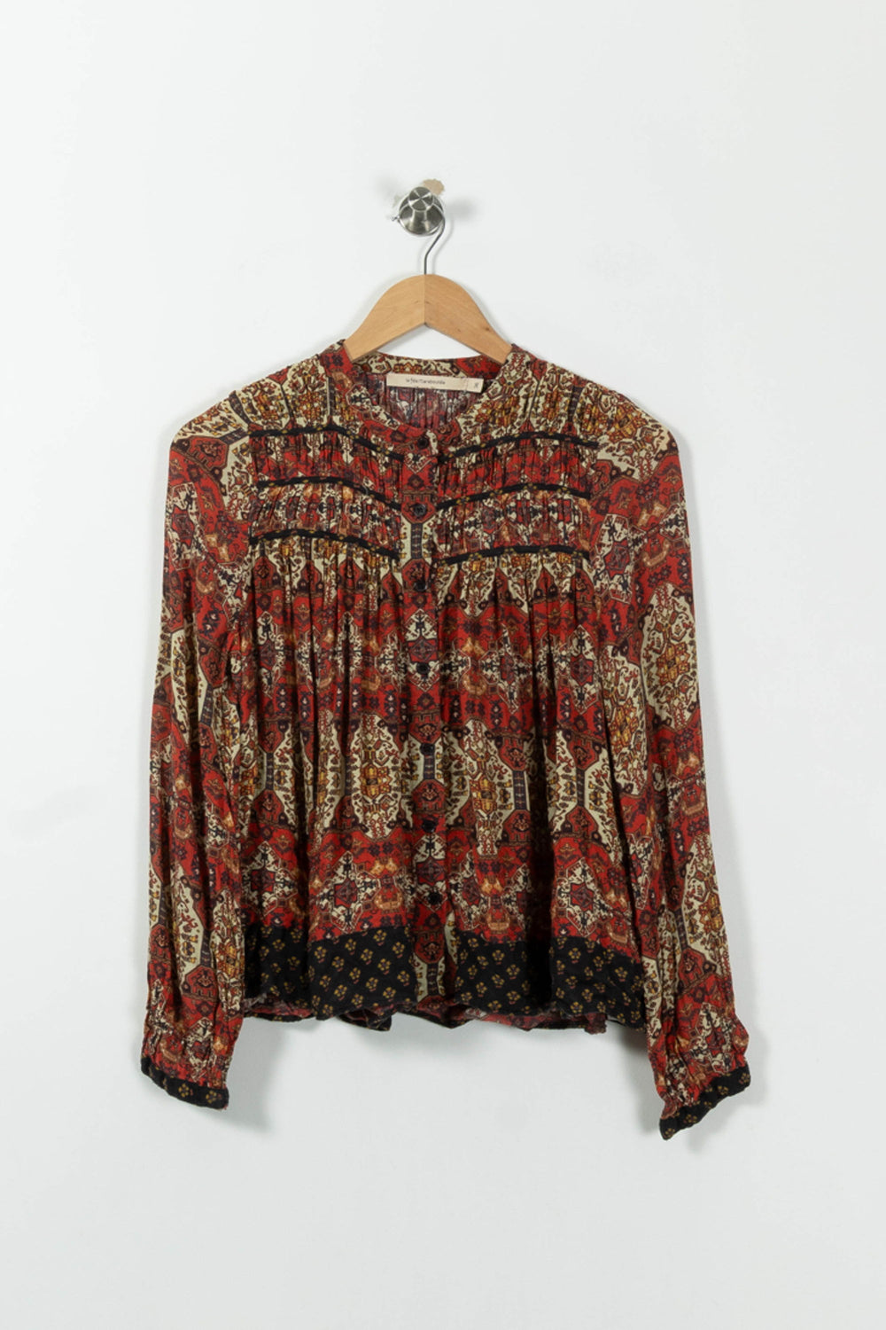 Blouse Rouge et Noir - Taille S/36 de la marque La Fée Maraboutée | PARAD18172 - Vendu par Paradigme - Image 2