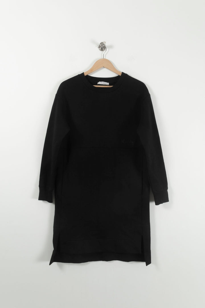 Robe Sweat Noire - Taille M/38 de la marque Max Mara | PARAD18202 - Vendu par Paradigme - Image 2