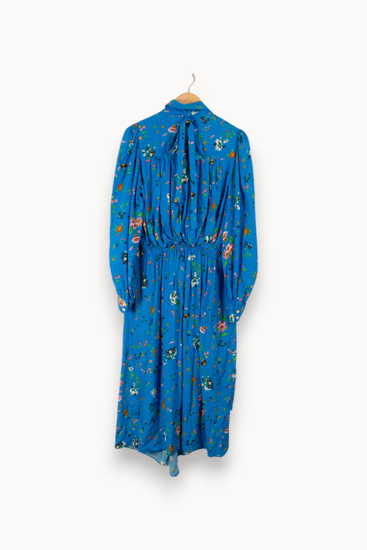 Robe bleue à motifs floraux - Taille L/40