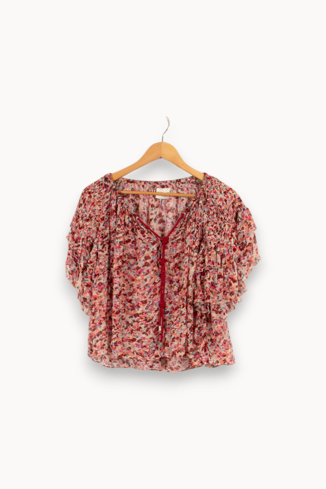 Top rose à fleurs - Taille L/40