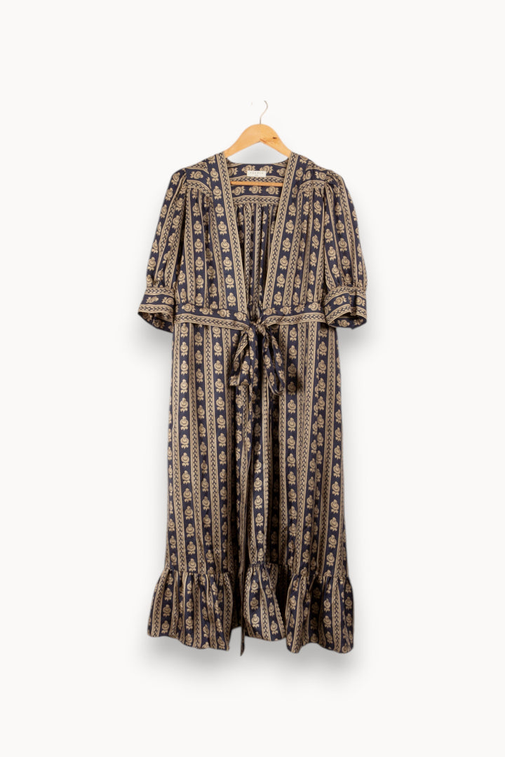 Robe en soie bleu gris - Taille M/38