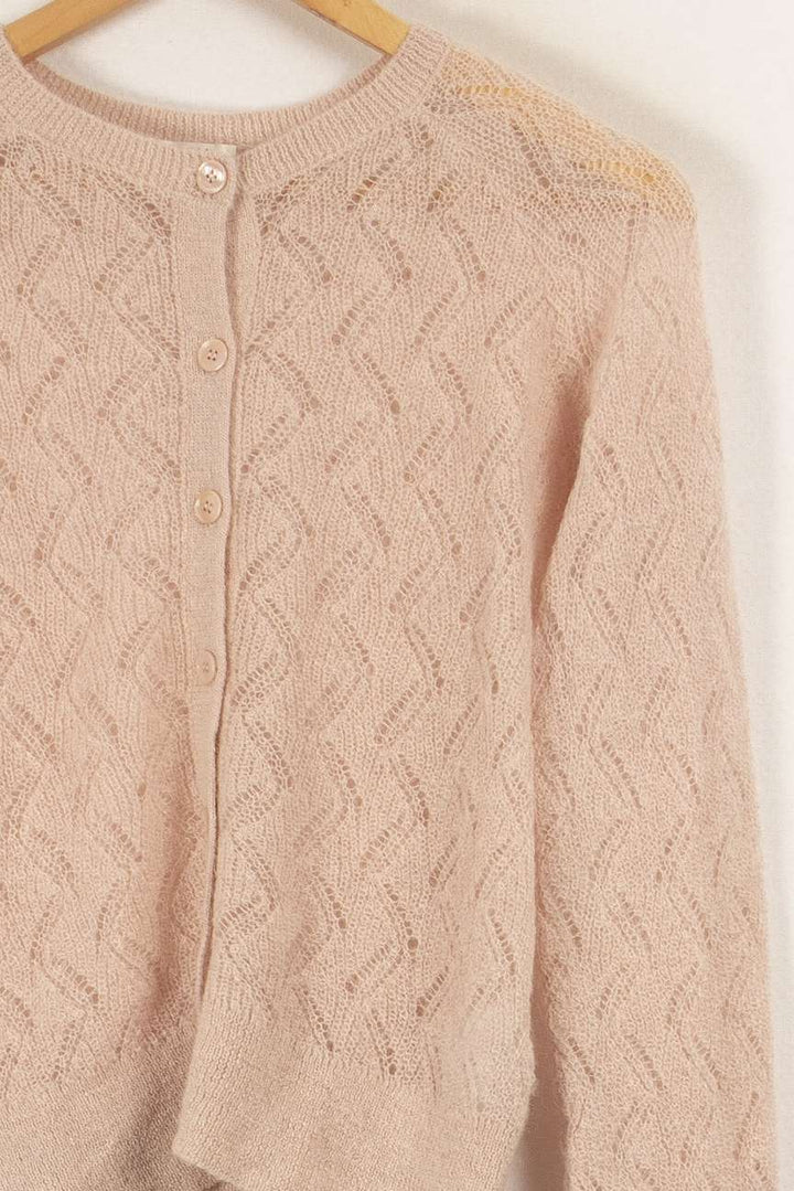 Cardigan en maille rose - Taille XS/34