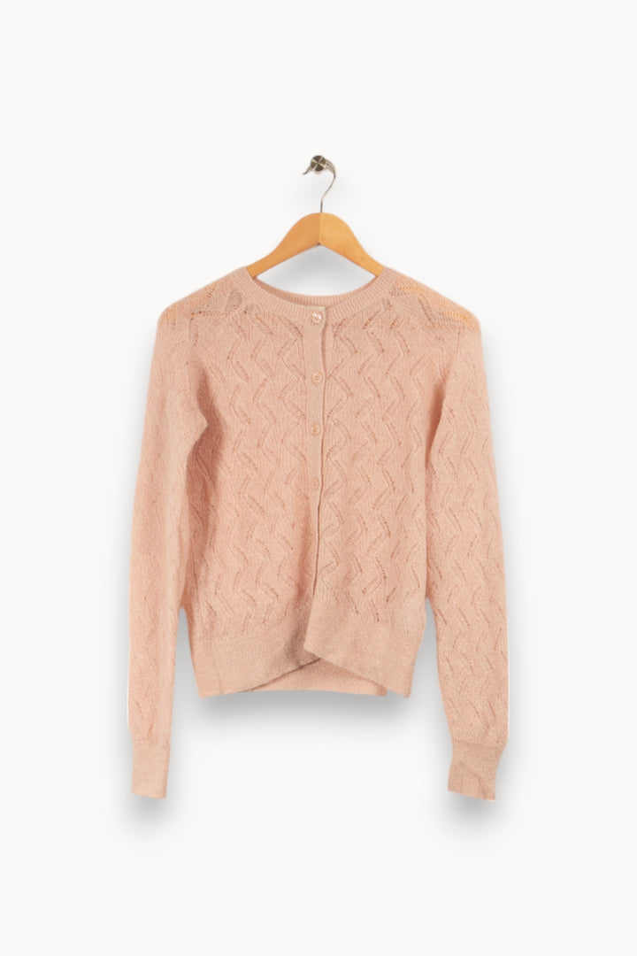 Cardigan en maille rose - Taille XS/34