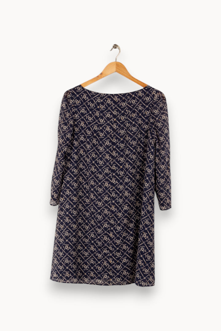 Robe bleue à motifs - Taille S/36