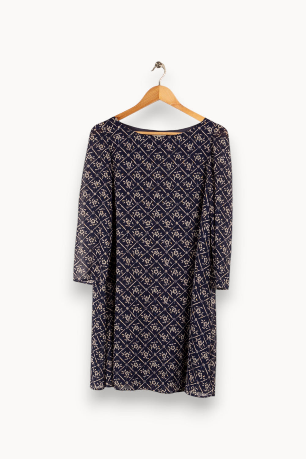 Robe bleue à motifs - Taille S/36