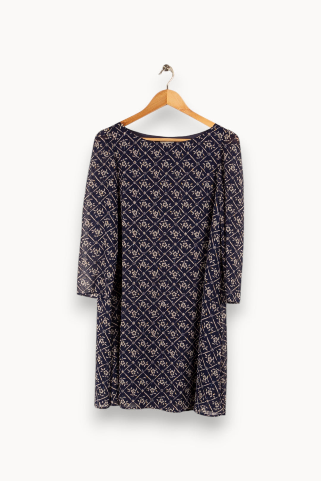 Robe bleue à motifs - Taille S/36
