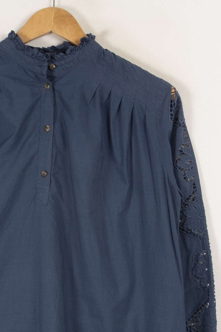 Blouse bleue en dentelle - Taille M/38