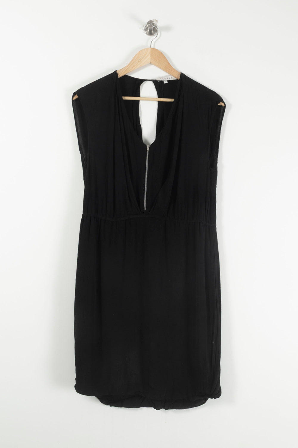 Robe Midi Noire - Taille L/40 de la marque Sandro | PARAD18259 - Vendu par Paradigme - Image 2
