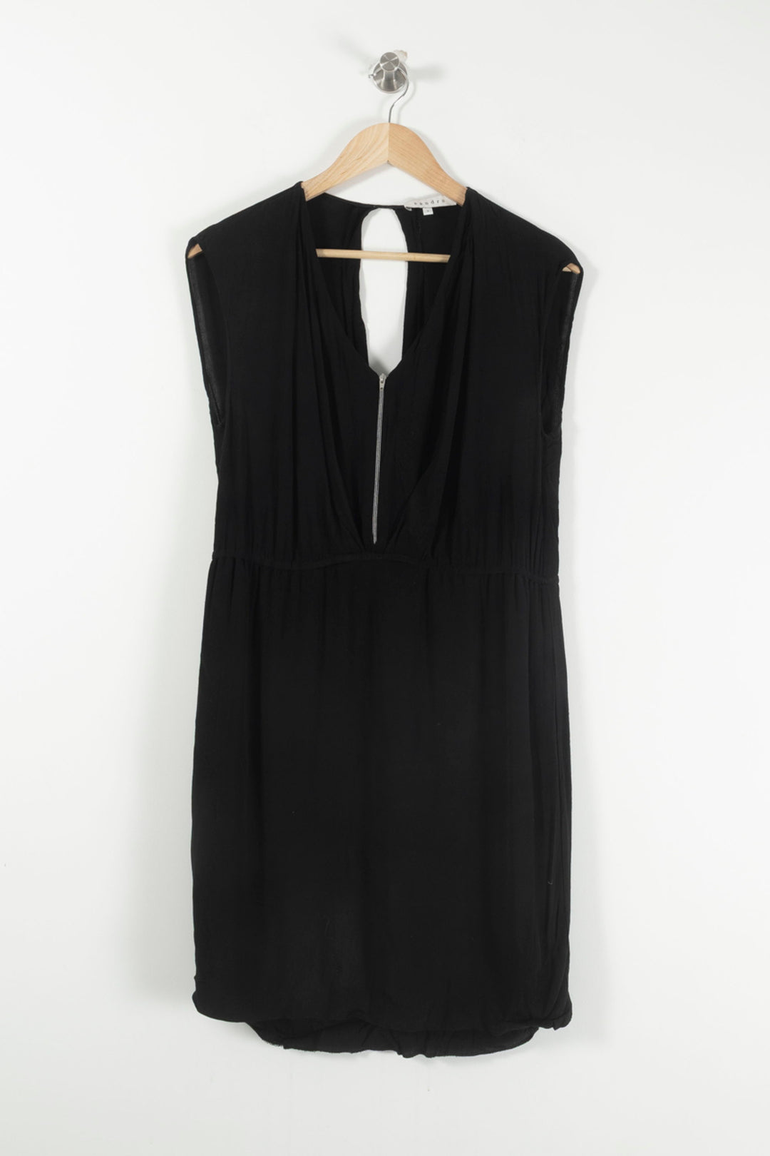 Robe Midi Noire - Taille L/40 de la marque Sandro | PARAD18259 - Vendu par Paradigme - Image 2