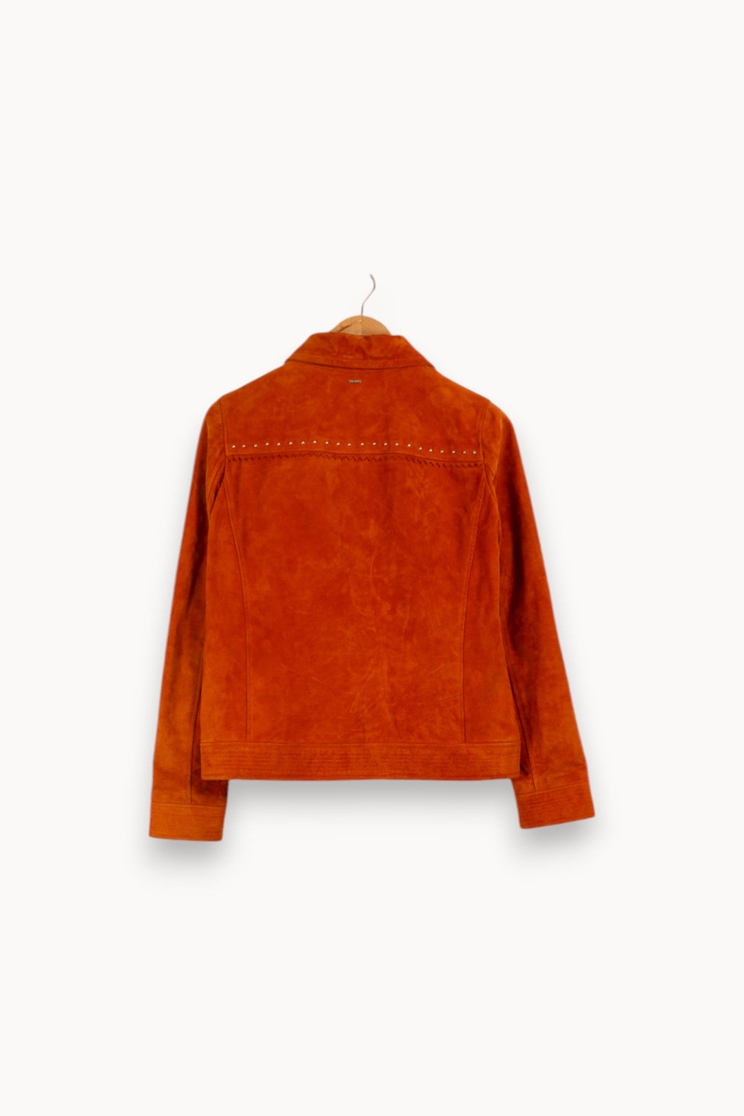 Veste en cuir orange - Taille M/38