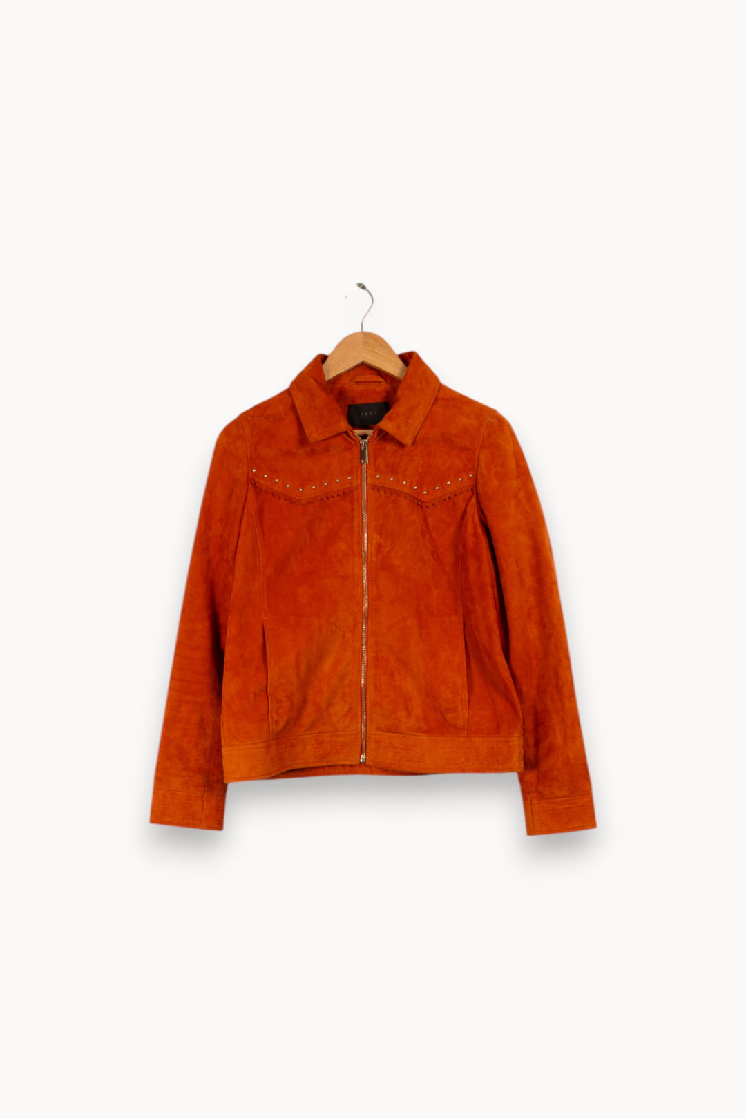 Veste en cuir orange - Taille M/38