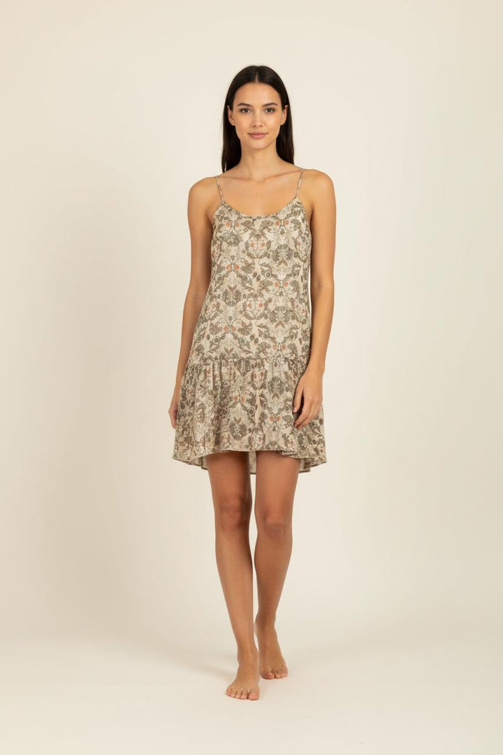 Robe verte à motif floral - Taille M/38