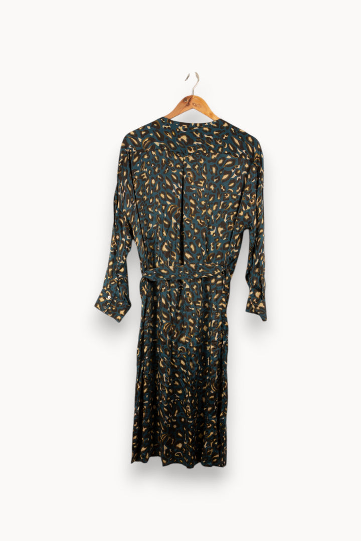 Robe longue bleue foncée à motifs - Taille S/36