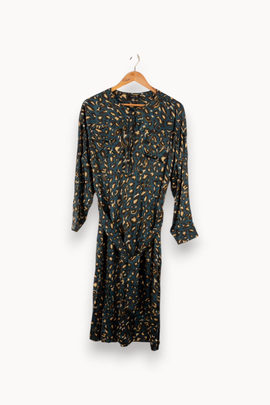 Robe longue bleue foncée à motifs - Taille S/36
