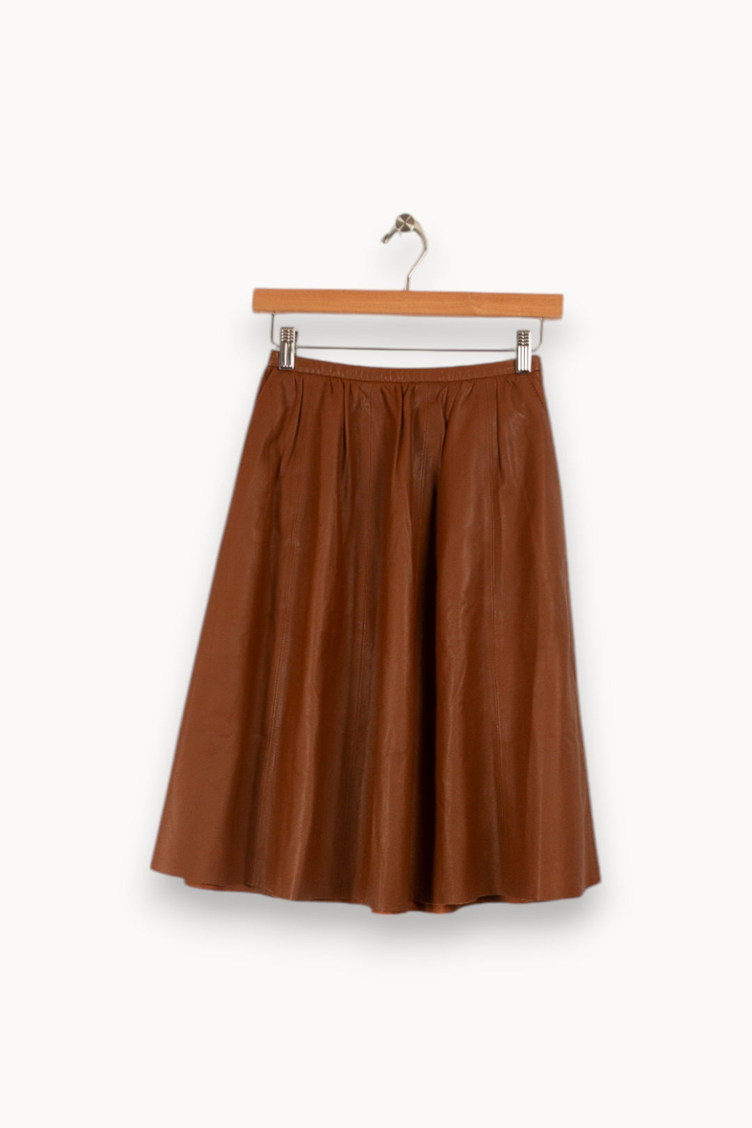 Jupe en cuir marron - Taille S/36