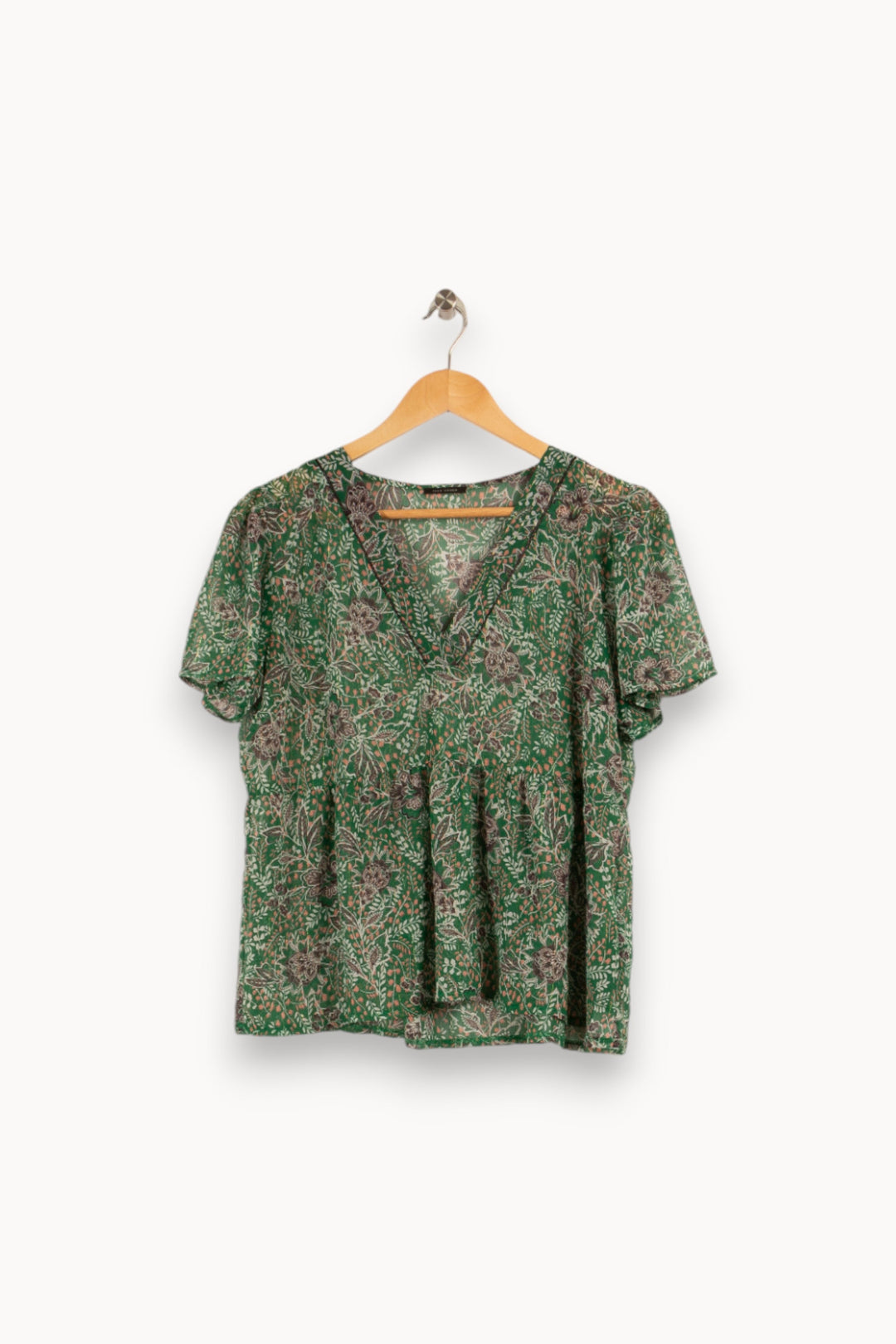 Blouse verte à motifs - Taille XL/42