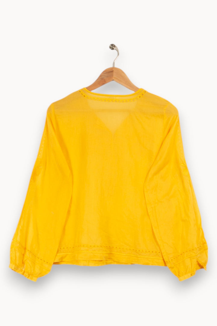 Blouse Jaune - Taille M/38 de la marque Claudie Pierlot | PARAD18328 - Vendu par Paradigme - Image 4