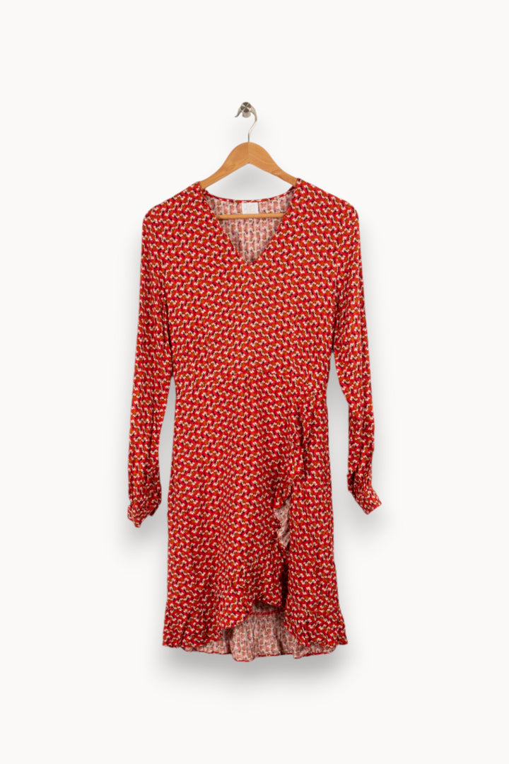 Robe rouge à motifs - Taille S/36