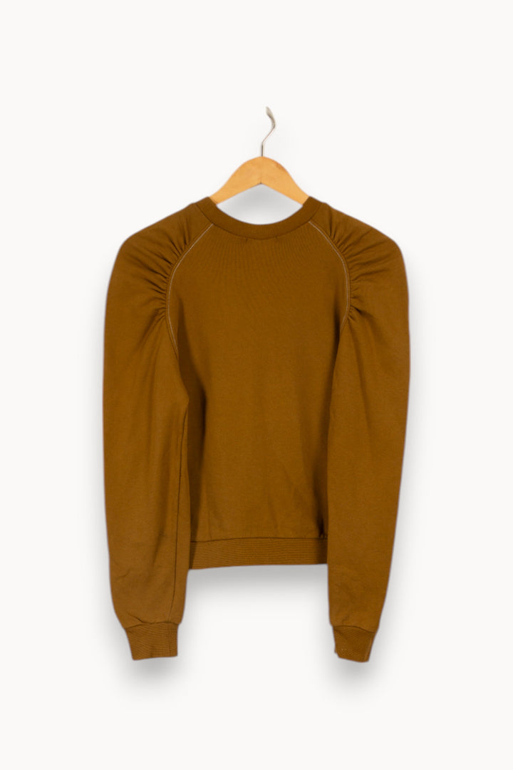 Sweat marron/jaune - Taille S/36