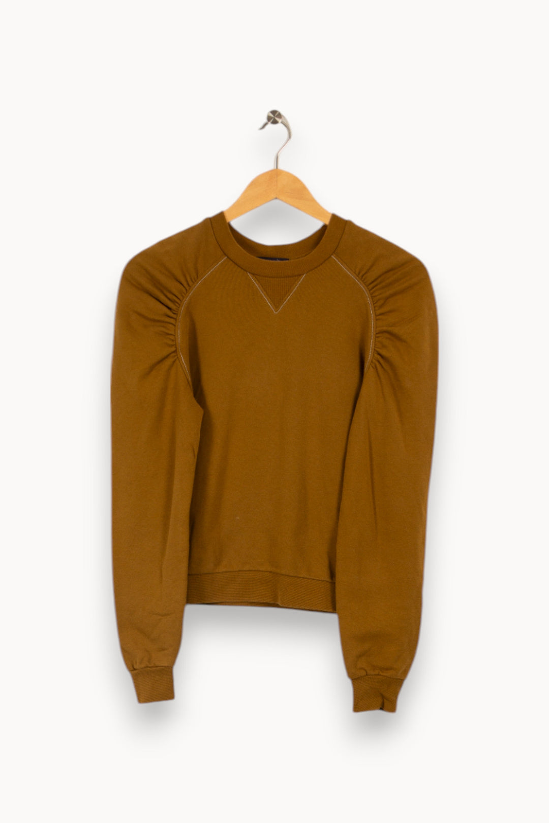 Sweat marron/jaune - Taille S/36