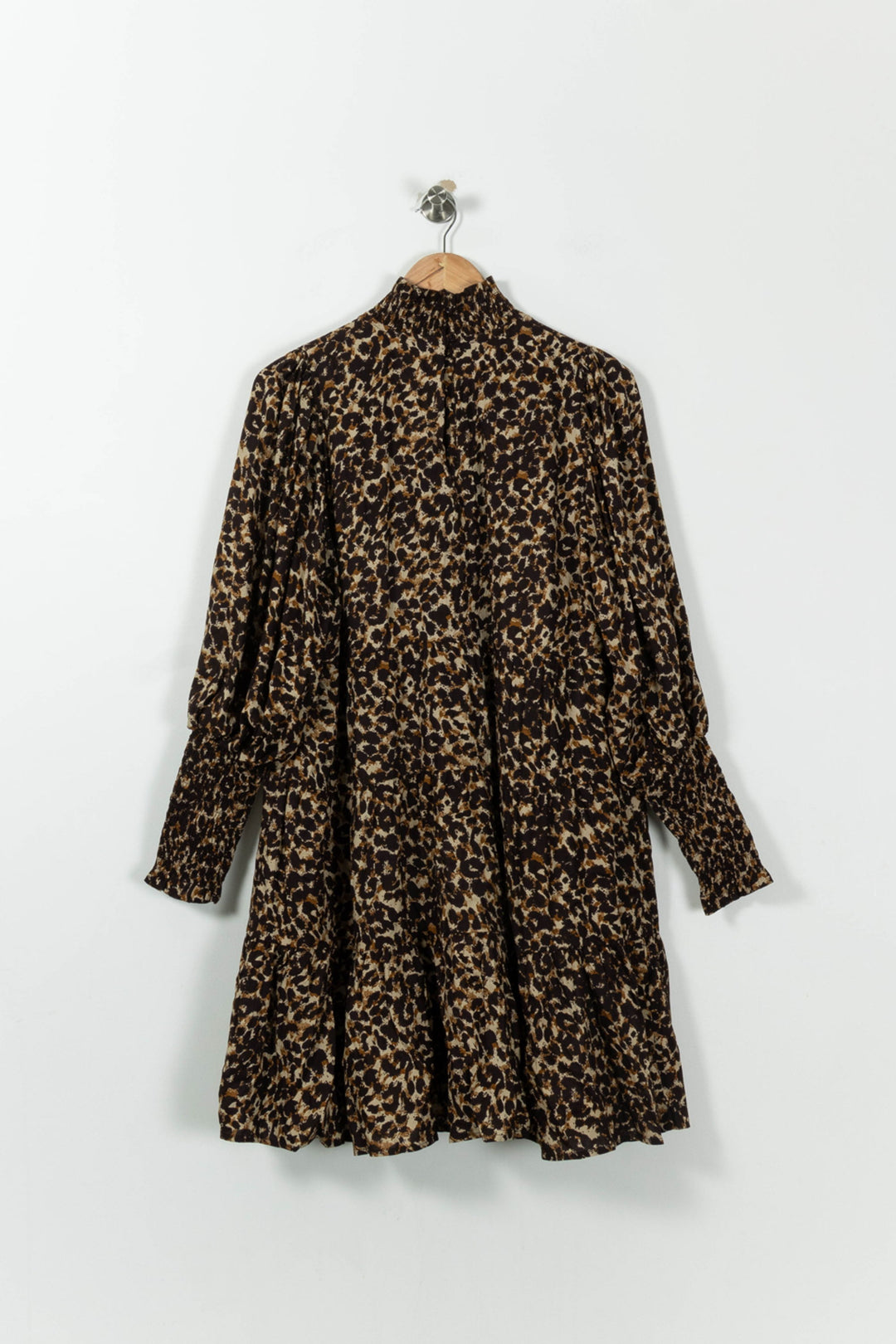 Robe Imprimée Marron et Beige - Taille S/36 de la marque Petite Mendigote | PARAD18370 - Vendu par Paradigme - Image 4