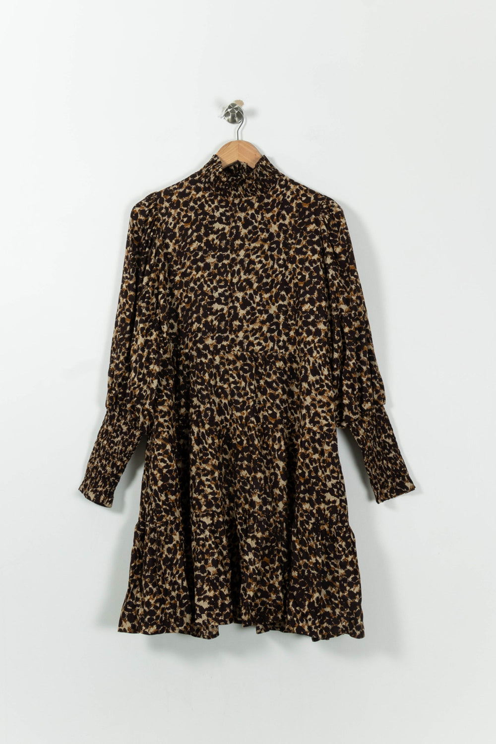Robe Imprimée Marron et Beige - Taille S/36 de la marque Petite Mendigote | PARAD18370 - Vendu par Paradigme - Image 2