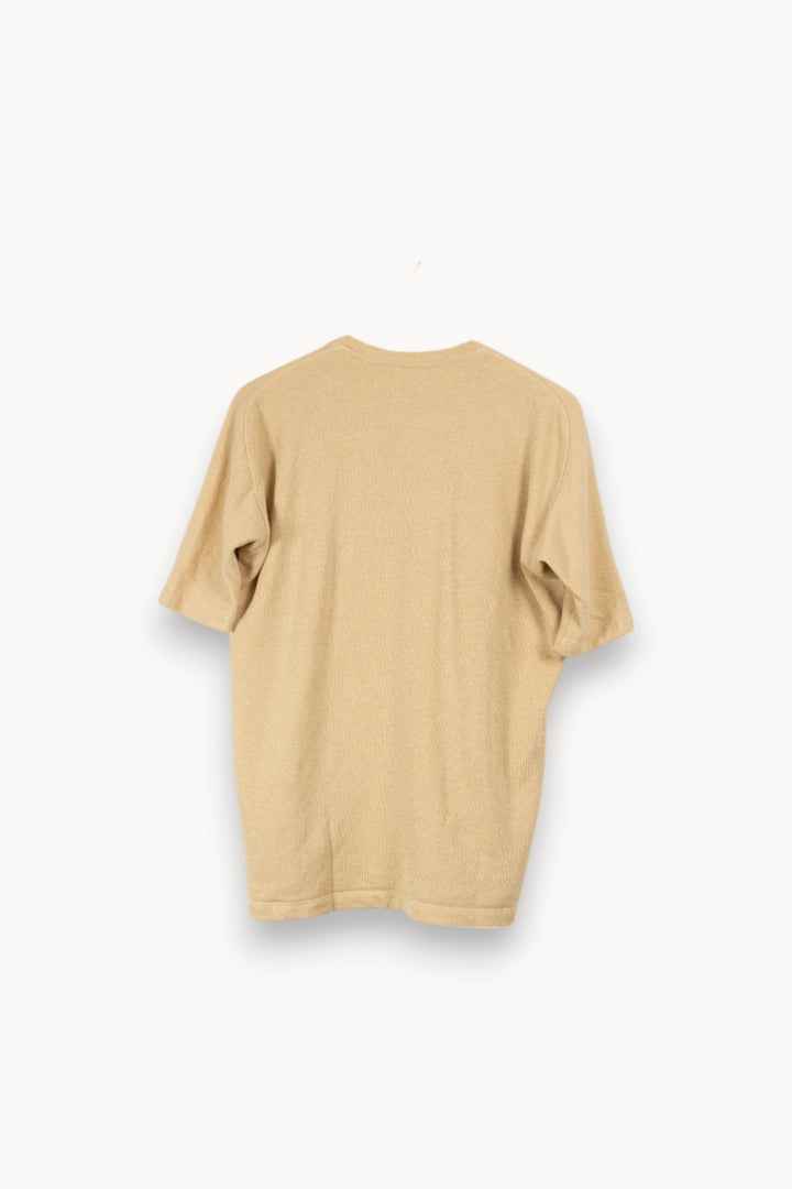 Top épais beige à inscriptions - Taille S/36